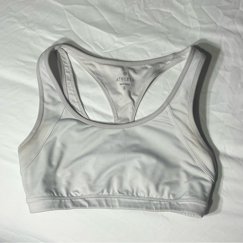 White Athleta Sports Bra